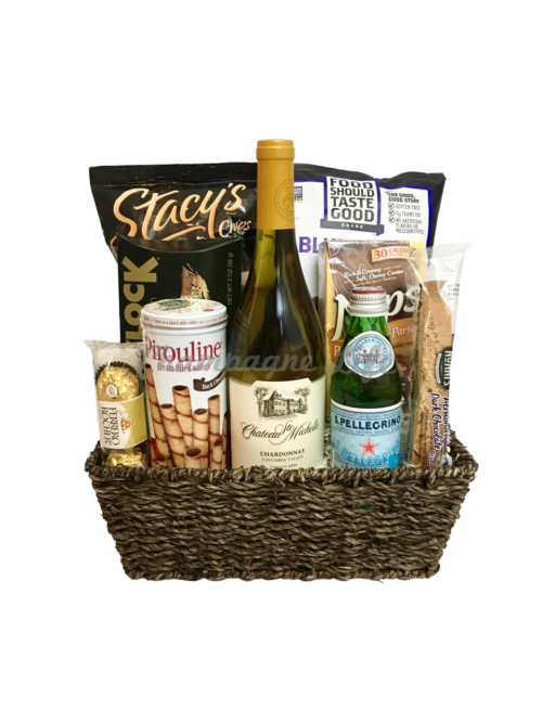 Gourmet Goodies Wine Basket - Champagne Life Gift Baskets