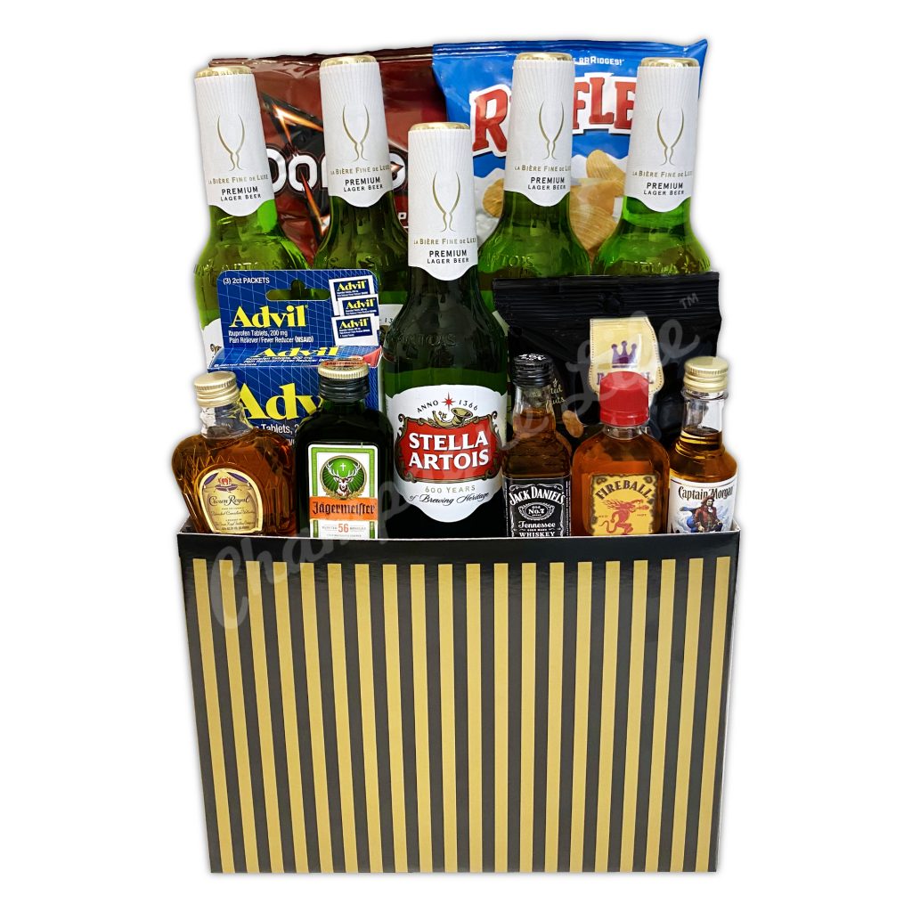 Bourbon and Cigar Gift Basket Champagne Life Gift Baskets