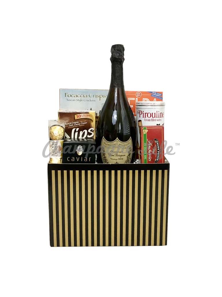 Dom Perignon And Caviar Gift Basket