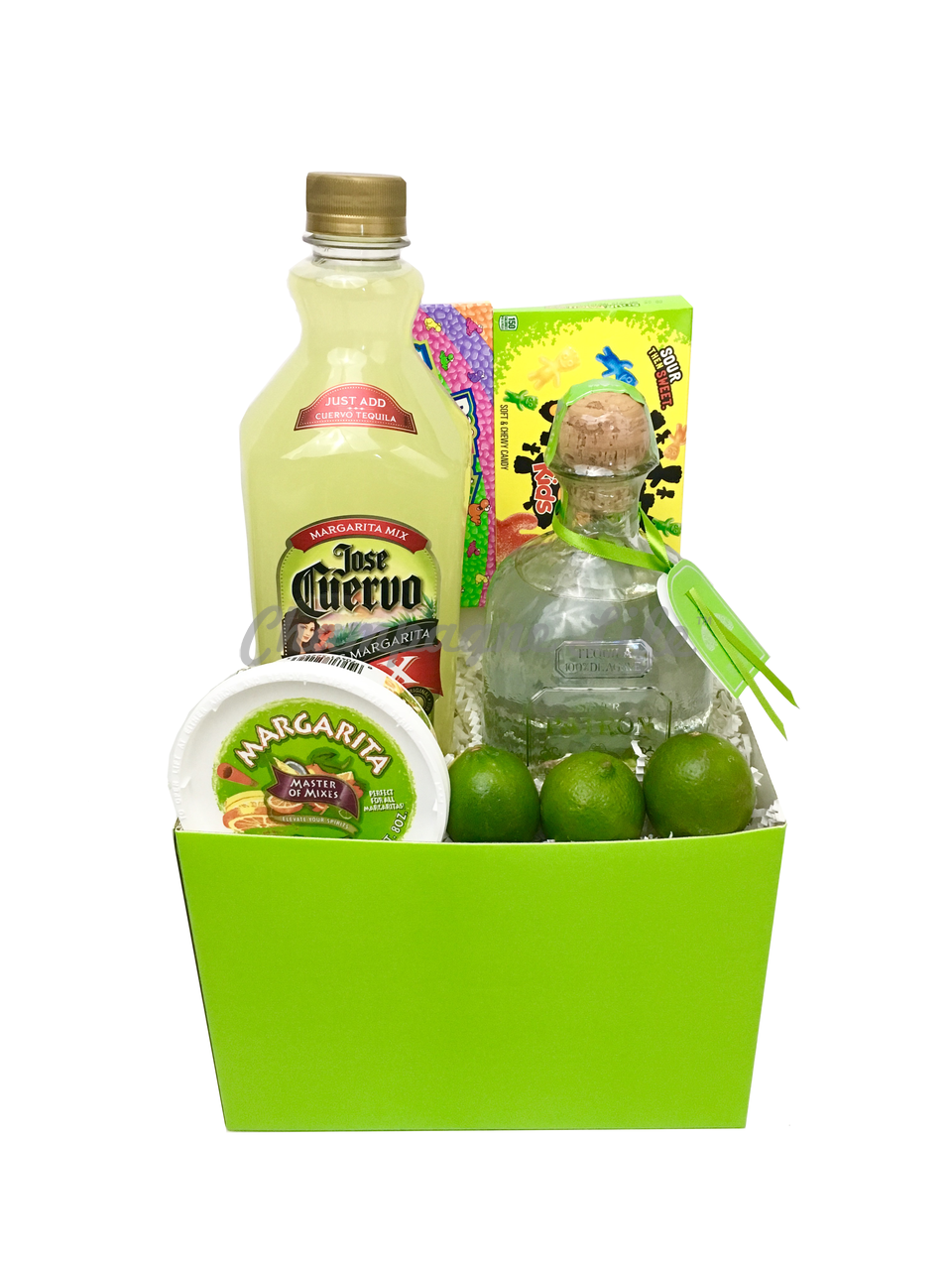 Patron Silver Gift Basket Box - Champagne Life Gift Baskets