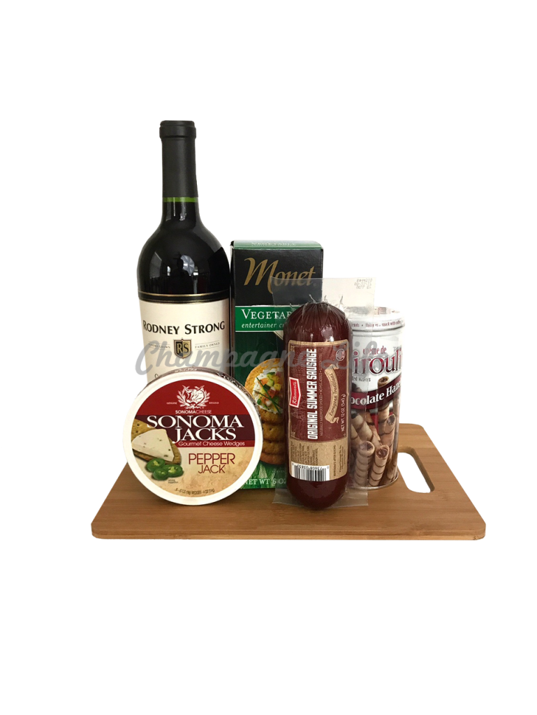 Wine and Cheese Board Gift Set Champagne Life Gift Baskets
