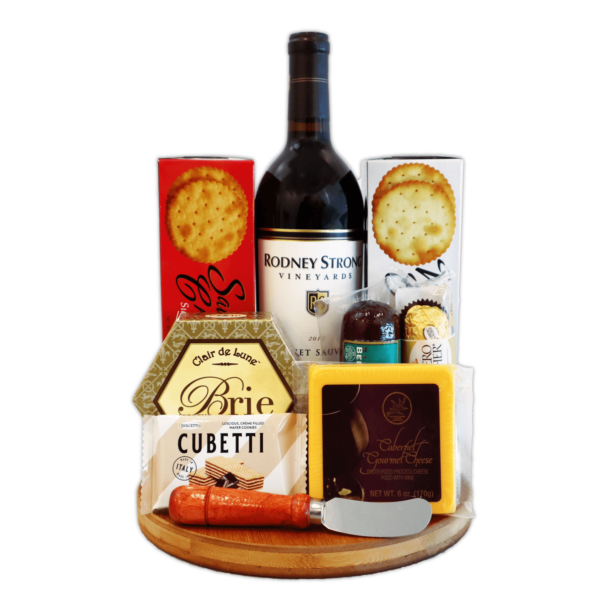 Wine And Cheese Board Gift Set - Champagne Life Gift Baskets