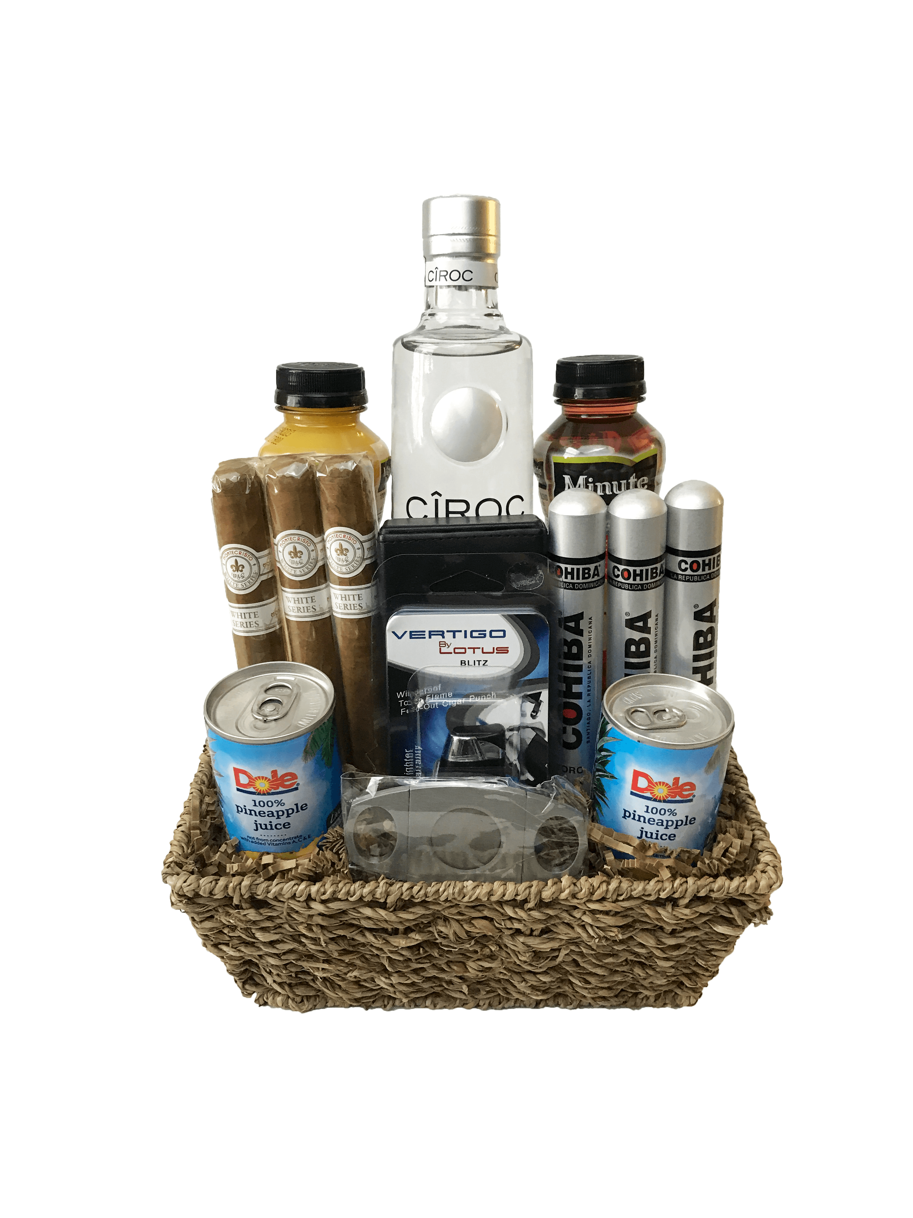 Custom Cigar Basket - Champagne Life