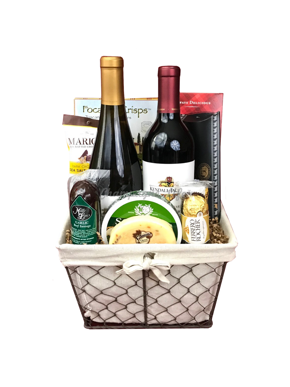 California Wine Basket Champagne Life Gift Baskets