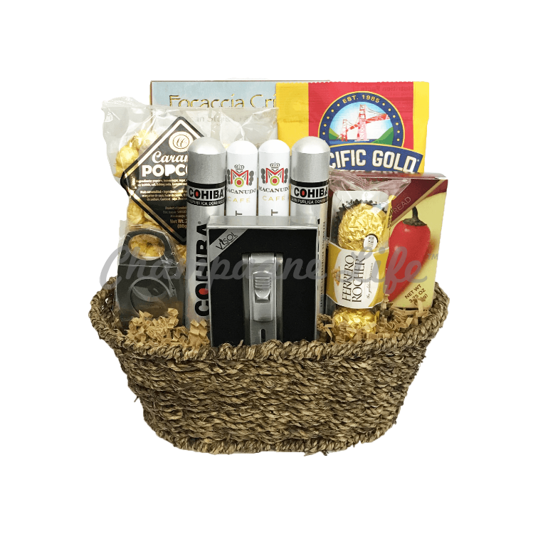 Cigar Gift Basket Champagne Life Gift Baskets