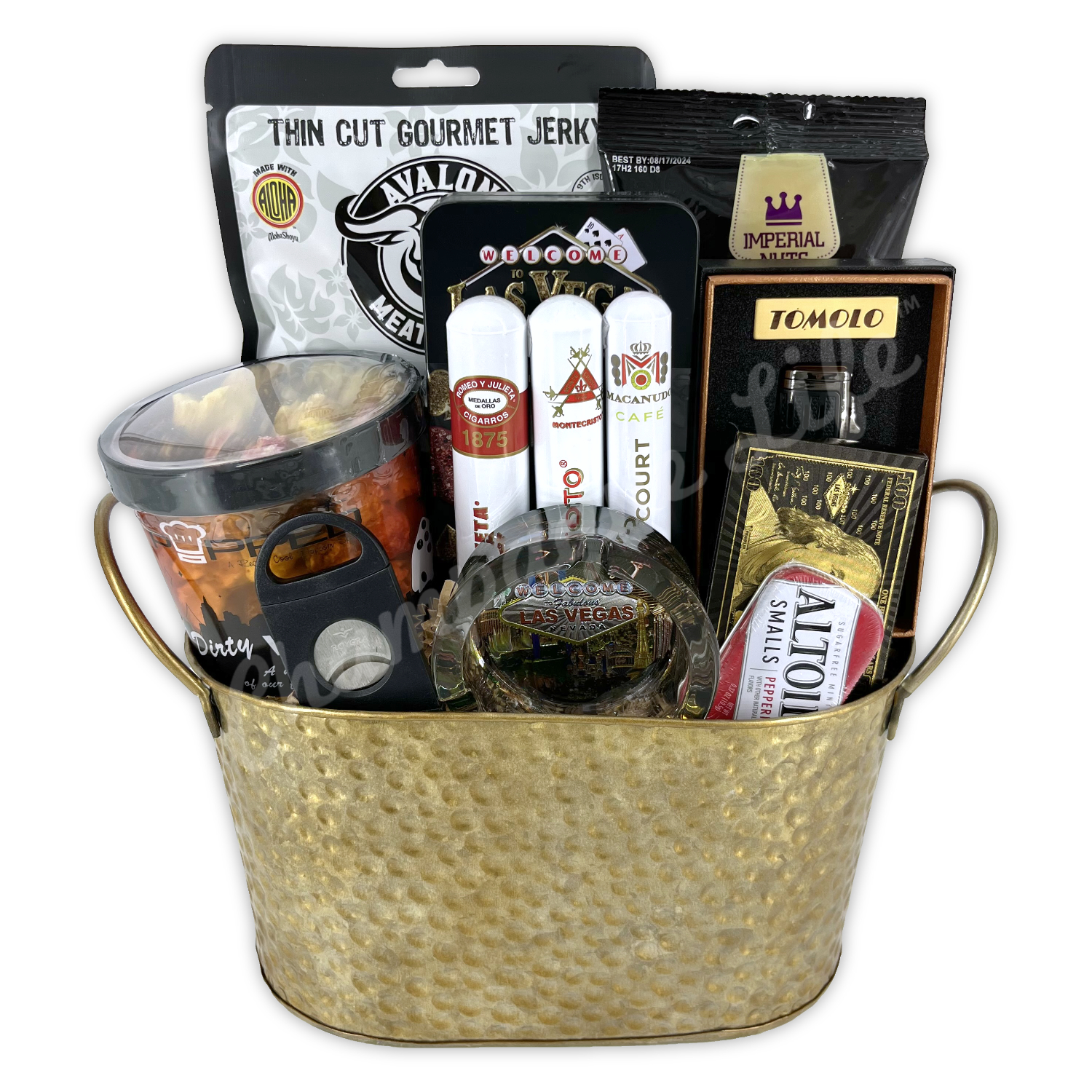 Gourmet Wine, Nuts & Cheese Basket| Holiday Spirits Wine Gift Basket