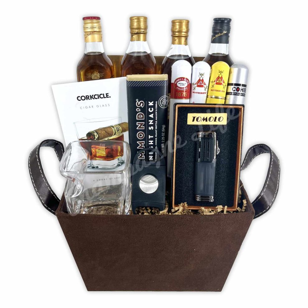 Cigar & Snacks Gift Basket | Champagne Life Gifts