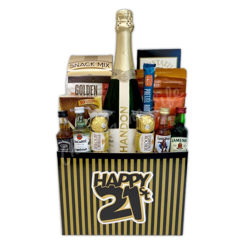Champagne Life - 21st Birthday Celebration Gift Basket