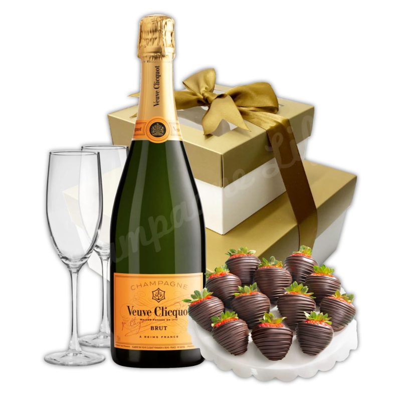 CLG - Champagne & Chocolate Covered Strawberries Gift Set