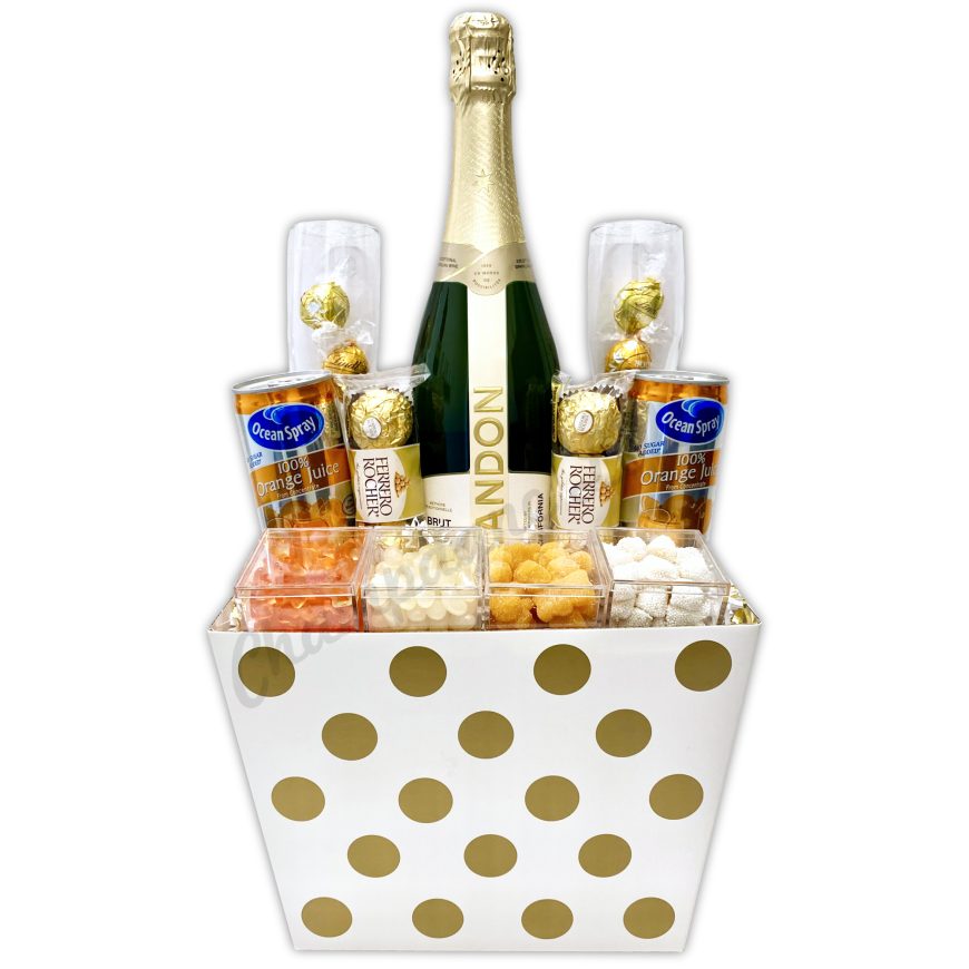 The Perfect Match Champagne Gift Basket by Pompei Baskets