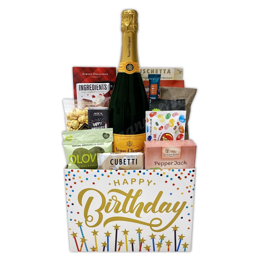 Veuve Gourmet Birthday Gift Basket
