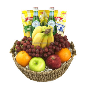 Champagne Life - Fresh Fruit and Snacks Gift basket